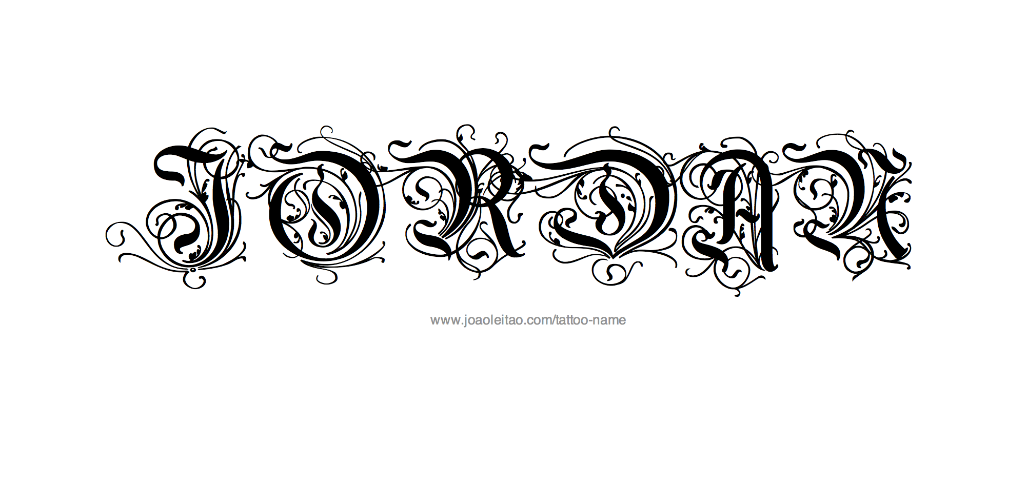 Jordan Name Tattoo Designs